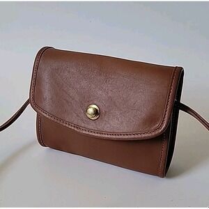 Vintage Coach Christie Bag British Tan Leather Flap Spring Lock Classic Preppy